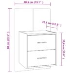 Table de chevet murale Blanc brillant – Image 6