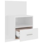Table de chevet murale Blanc brillant – Image 4