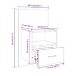 Table de chevet murale Blanc brillant – Image 6