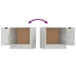 Tables de chevet 2 pcs Gris béton 40x39x40 cm – Image 8