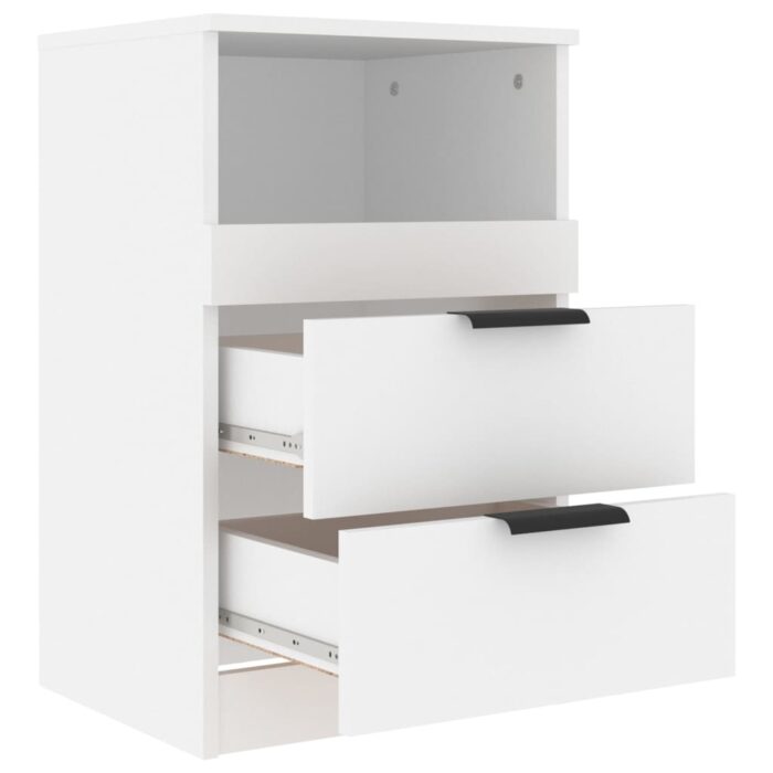 Table de chevet Blanc Bois d'ingénierie – Image 3