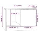 Table basse chêne sonoma 50x50x36 cm bois d'ingénierie – Image 6