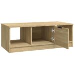 Table basse chêne sonoma 102x50x36 cm bois d'ingénierie – Image 3