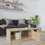 Table basse chêne sonoma 102x50x36 cm bois d'ingénierie – Image 5