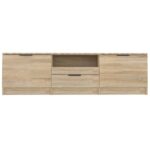Meuble TV chêne sonoma 140x35x40 cm bois d'ingénierie – Image 2