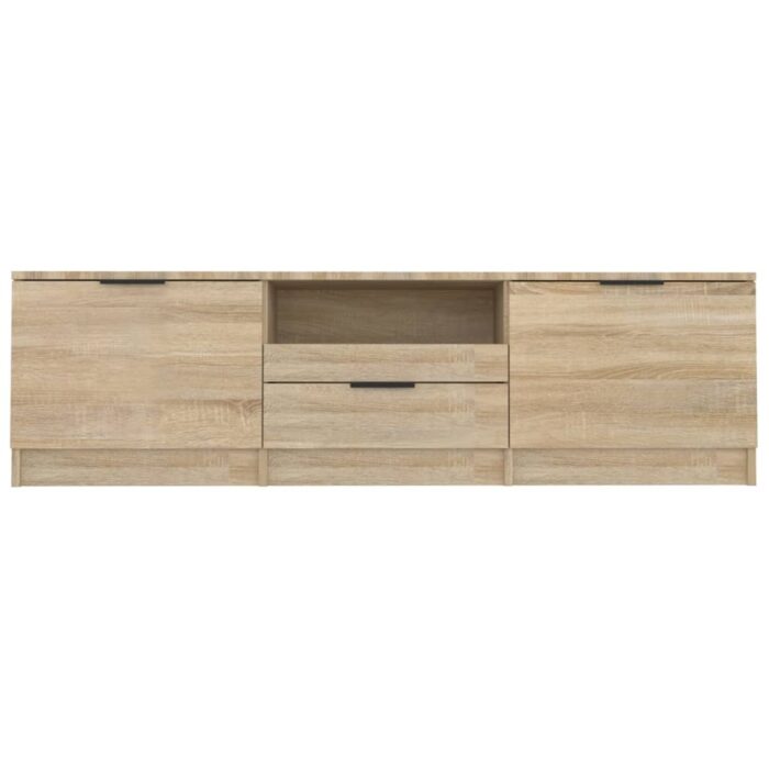 Meuble TV chêne sonoma 140x35x40 cm bois d'ingénierie – Image 2