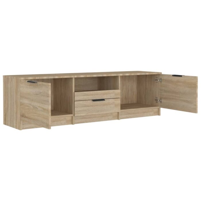 Meuble TV chêne sonoma 140x35x40 cm bois d'ingénierie – Image 3