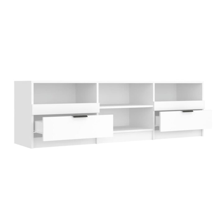 Meuble TV Blanc 150x33,5x45 cm Bois d'ingénierie – Image 3