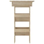 Table bar murale Chêne Sonoma 102x45x103,5 cm Bois d'ingénierie – Image 2