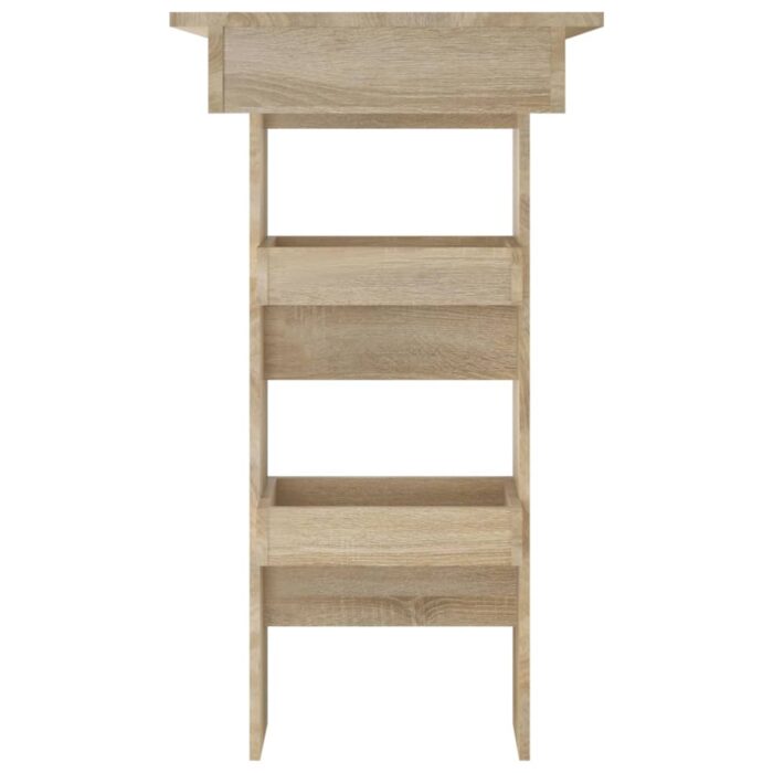 Table bar murale Chêne Sonoma 102x45x103,5 cm Bois d'ingénierie – Image 2