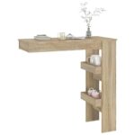 Table bar murale Chêne Sonoma 102x45x103,5 cm Bois d'ingénierie – Image 5