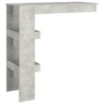 Table de bar murale Gris Béton 102x45x103,5cm Bois d'ingénierie – Image 3