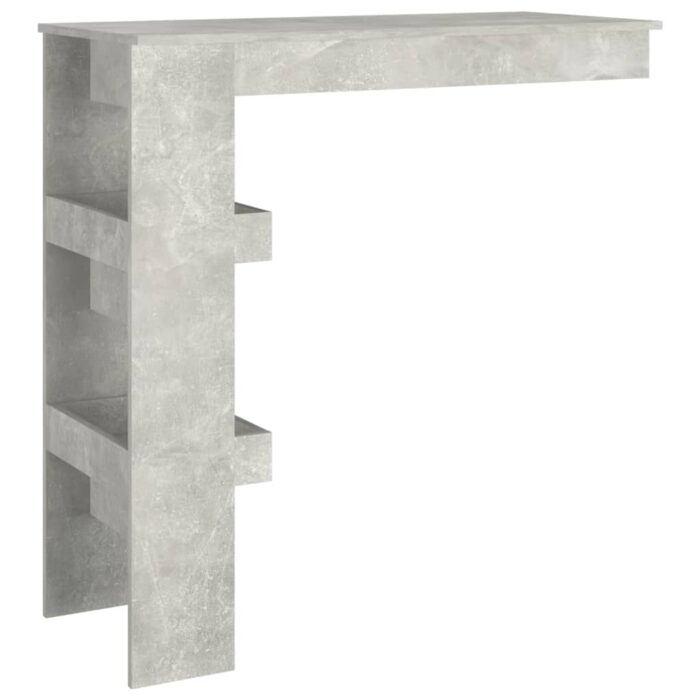 Table de bar murale Gris Béton 102x45x103,5cm Bois d'ingénierie – Image 3