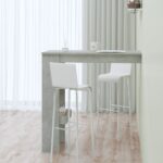 Table de bar murale Gris Béton 102x45x103,5cm Bois d'ingénierie – Image 4