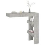 Table de bar murale Gris Béton 102x45x103,5cm Bois d'ingénierie – Image 5
