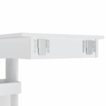 Table bar mural Blanc Brillant 102x45x103,5cm Bois d'ingénierie – Image 6