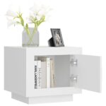 Table basse Blanc 51x50x45 cm Bois d'ingénierie – Image 6