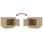 Table basse chêne sonoma 51x50x45 cm bois d'ingénierie – Image 4