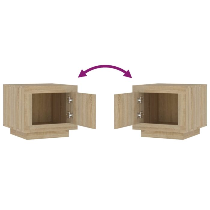 Table basse chêne sonoma 51x50x45 cm bois d'ingénierie – Image 4