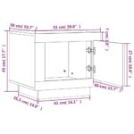 Table basse blanc brillant 51x50x45 cm bois d'ingénierie – Image 7