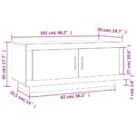 Table basse blanc 102x50x45 cm bois d'ingénierie – Image 6