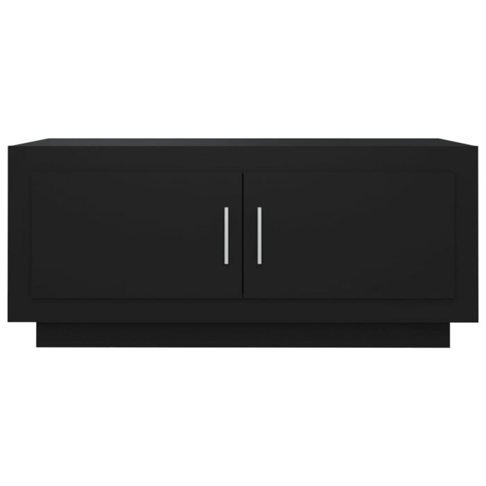 Table basse noir 102x50x45 cm bois d'ingénierie – Image 3