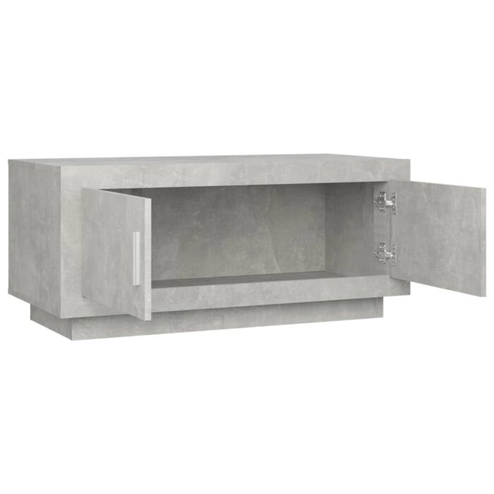 Table basse gris béton 102x50x45 cm bois d'ingénierie – Image 5