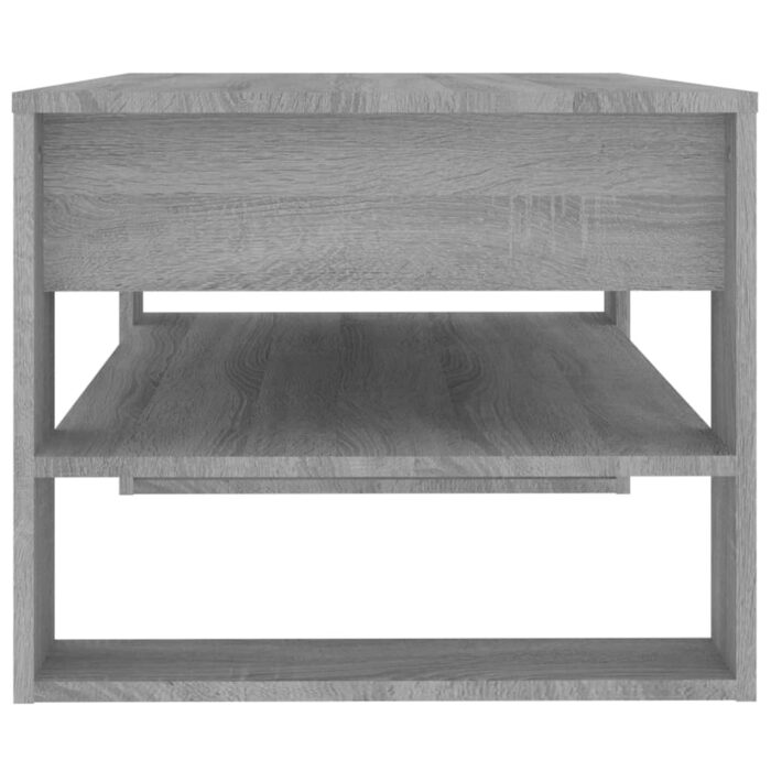 Table basse sonoma gris 102x55x45 cm bois d'ingénierie – Image 2