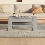Table basse sonoma gris 102x55x45 cm bois d'ingénierie – Image 3
