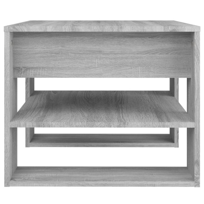 Table basse sonoma gris 55,5x55x45 cm bois d'ingénierie – Image 2