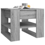 Table basse sonoma gris 55,5x55x45 cm bois d'ingénierie – Image 4