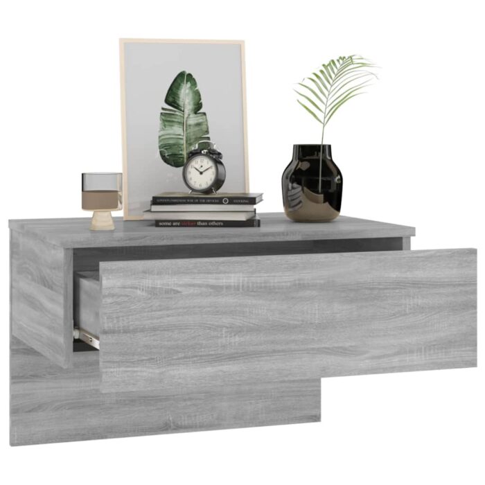 Tables de chevet murales 2 pcs Sonoma gris – Image 2