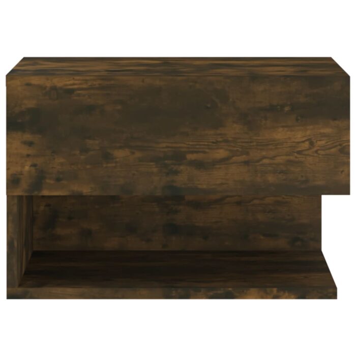 Tables de chevet murales 2 pcs Chêne fumé – Image 4