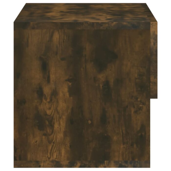 Tables de chevet murales 2 pcs Chêne fumé – Image 5
