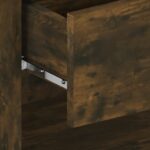 Tables de chevet murales 2 pcs Chêne fumé – Image 6