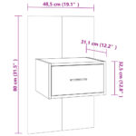 Table de chevet murale Sonoma gris – Image 6