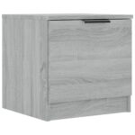 Tables de chevet 2 pcs Sonoma gris 40x39x40 cm – Image 4