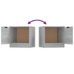 Tables de chevet 2 pcs Sonoma gris 40x39x40 cm – Image 8