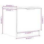 Tables de chevet 2 pcs Sonoma gris 40x39x40 cm – Image 9