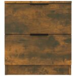Tables de chevet 2 pcs Chêne fumé Bois d'ingénierie – Image 2