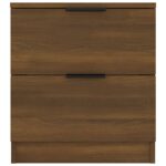 Tables de chevet 2 pcs Chêne marron Bois d'ingénierie – Image 2