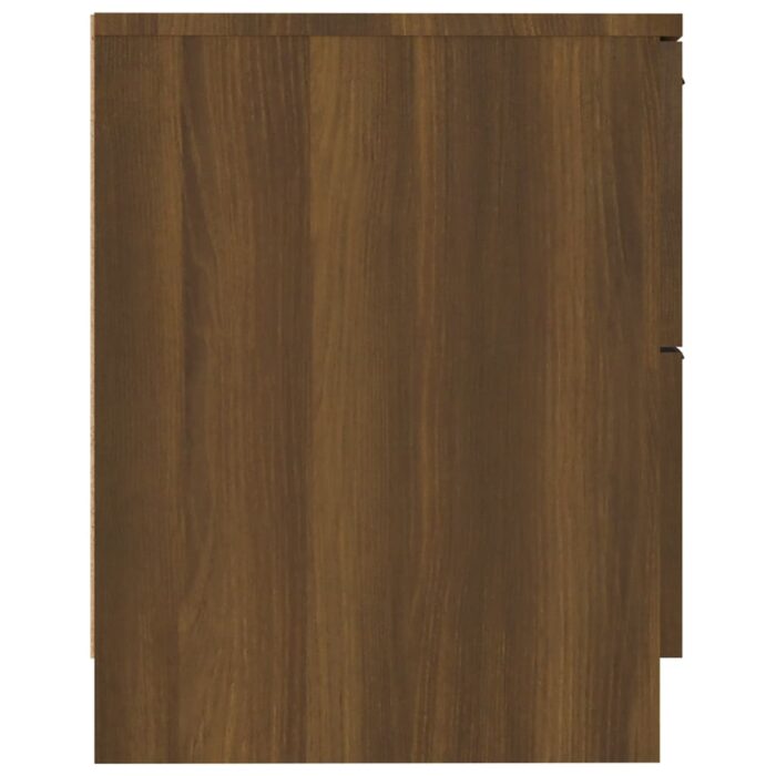 Tables de chevet 2 pcs Chêne marron Bois d'ingénierie – Image 3