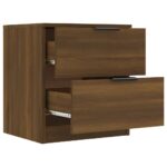 Tables de chevet 2 pcs Chêne marron Bois d'ingénierie – Image 4