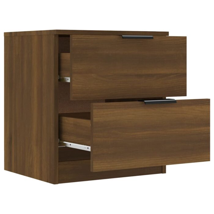Tables de chevet 2 pcs Chêne marron Bois d'ingénierie – Image 4