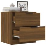 Tables de chevet 2 pcs Chêne marron Bois d'ingénierie – Image 5