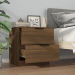 Tables de chevet 2 pcs Chêne marron Bois d'ingénierie – Image 7