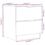 Tables de chevet 2 pcs Chêne marron Bois d'ingénierie – Image 8