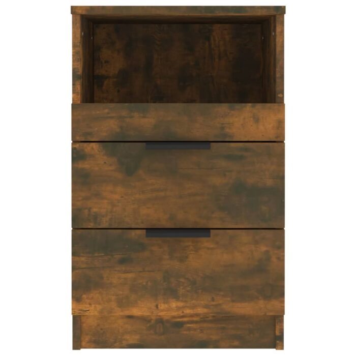 Tables de chevet 2 pcs Chêne fumé Bois d'ingénierie – Image 2