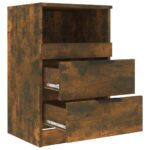 Tables de chevet 2 pcs Chêne fumé Bois d'ingénierie – Image 4