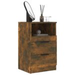 Tables de chevet 2 pcs Chêne fumé Bois d'ingénierie – Image 7